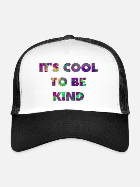 It's cool to be kind - Trucker Cap - white/black - Front