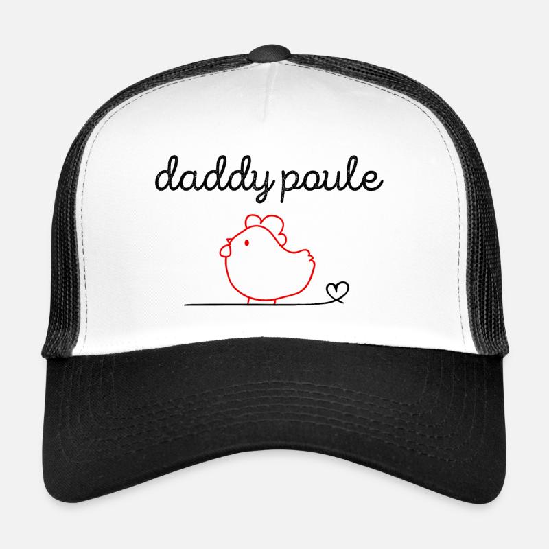 Daddy Poule - Casquette trucker  - blanc/noir