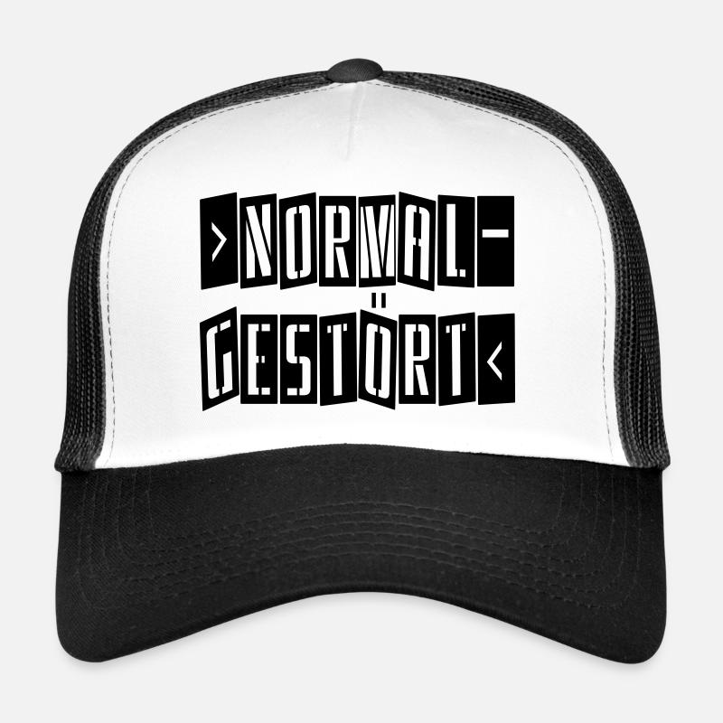normal gestört - Trucker Cap - Weiß/Schwarz