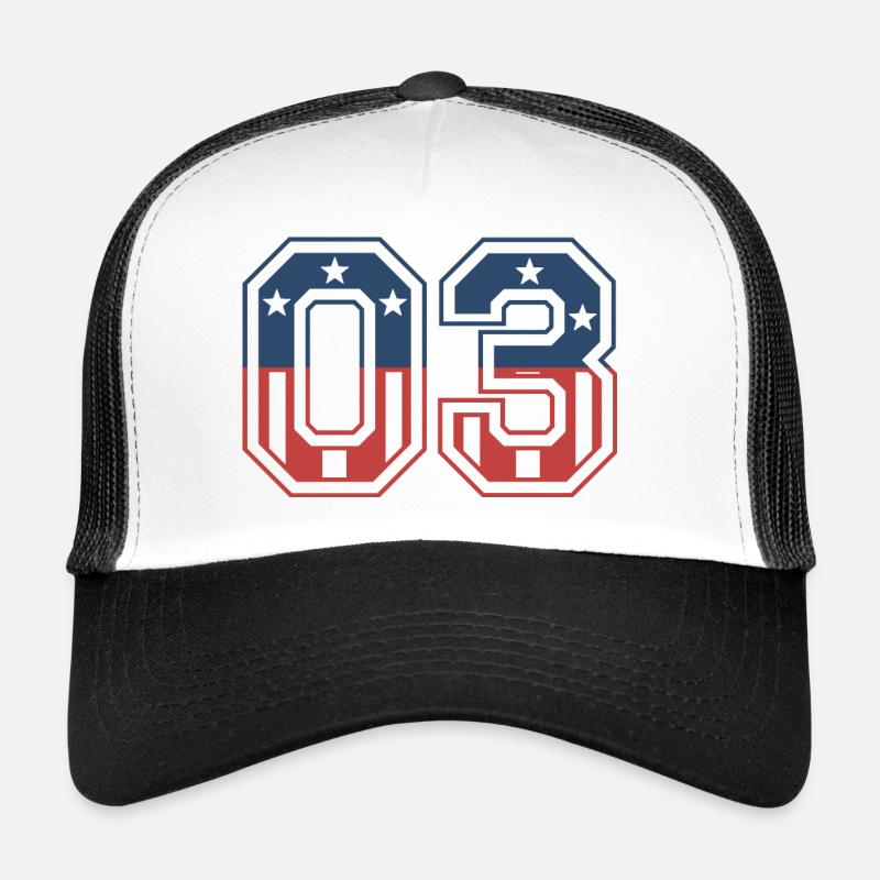 Numéro 03 États-Unis Casquette trucker 