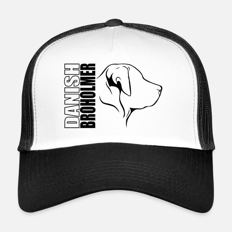 DANISH BROHOLMER Profil Hunde Hund Wilsigns - Trucker Cap - Weiß/Schwarz