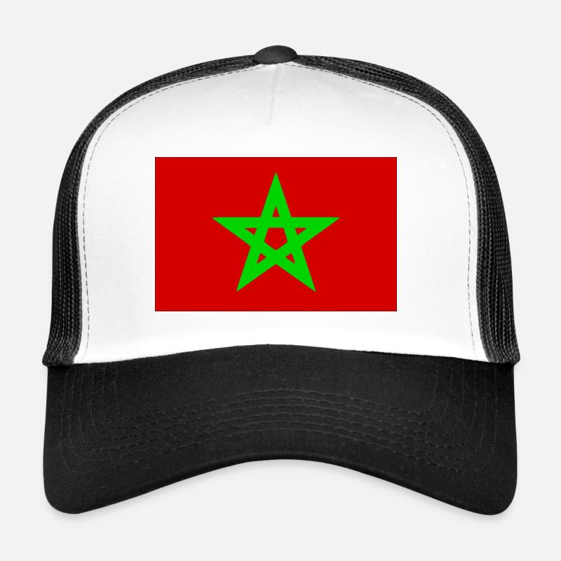 Maroc - Casquette trucker  - blanc/noir