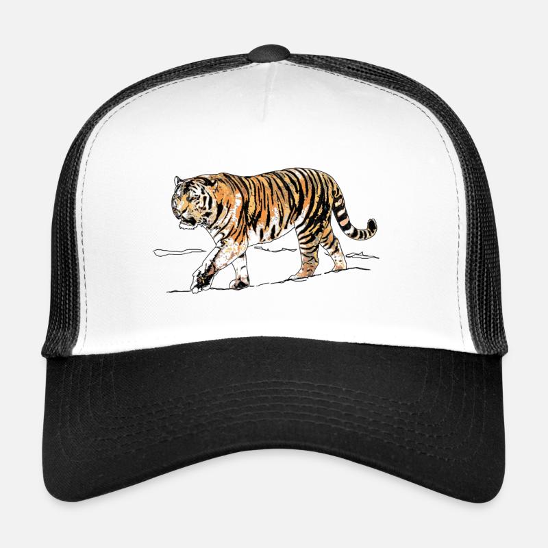 Tiger - Trucker Cap - Weiß/Schwarz