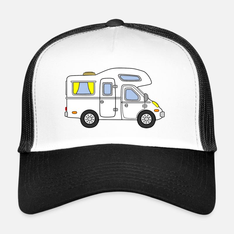 Motorhome Vintage White - Trucker Cap - white/black