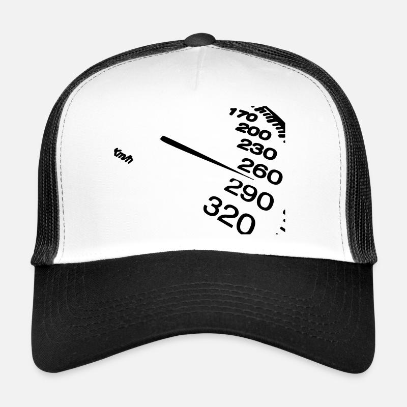 compteur vitesse - Casquette trucker  - blanc/noir