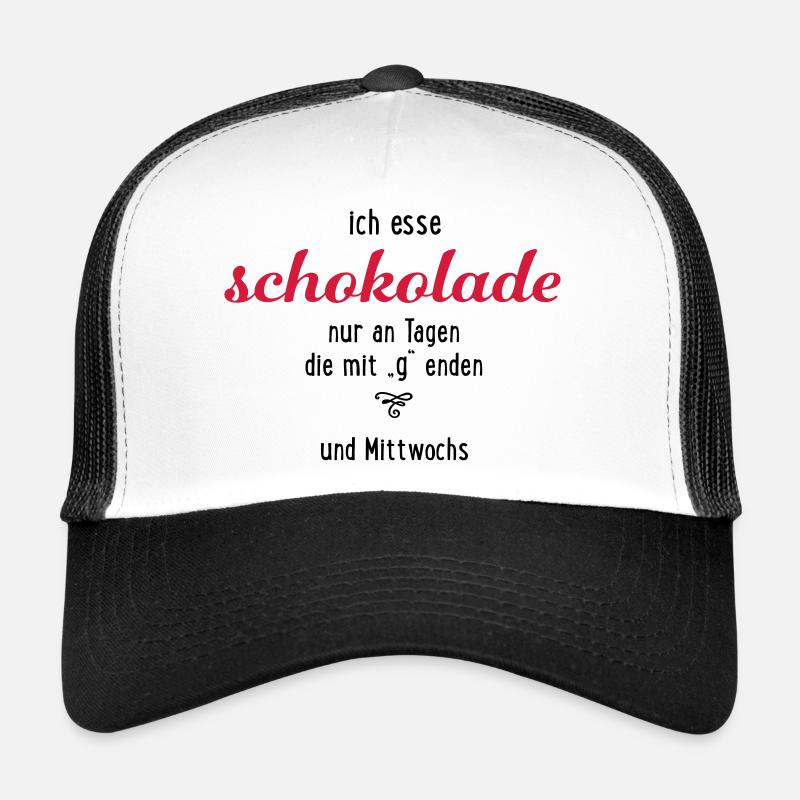 Schokolade - Trucker Cap - Weiß/Schwarz
