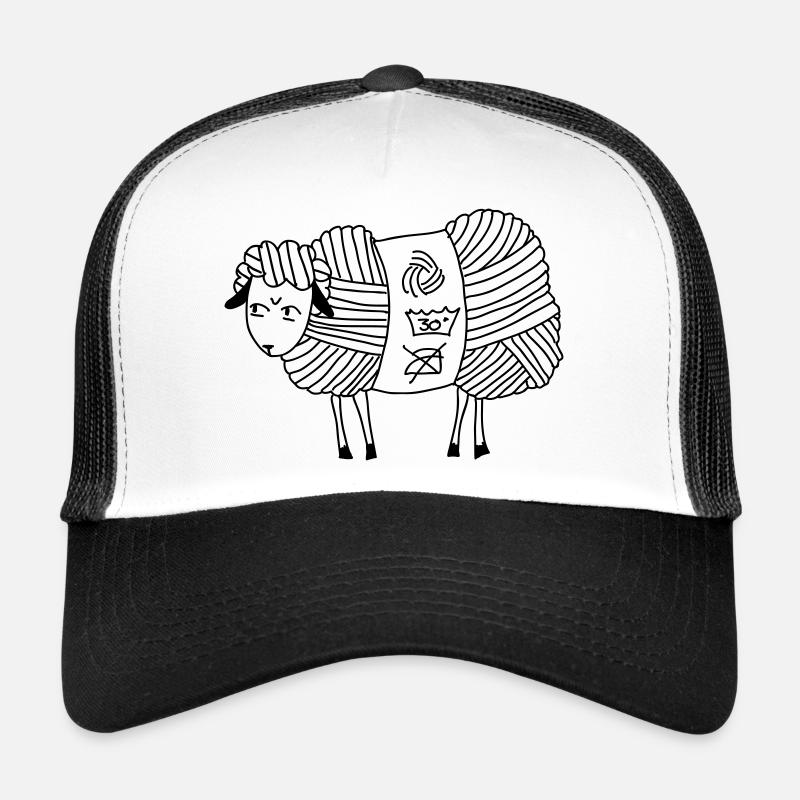 Angry Woolly Sheep - Trucker Cap - Weiß/Schwarz