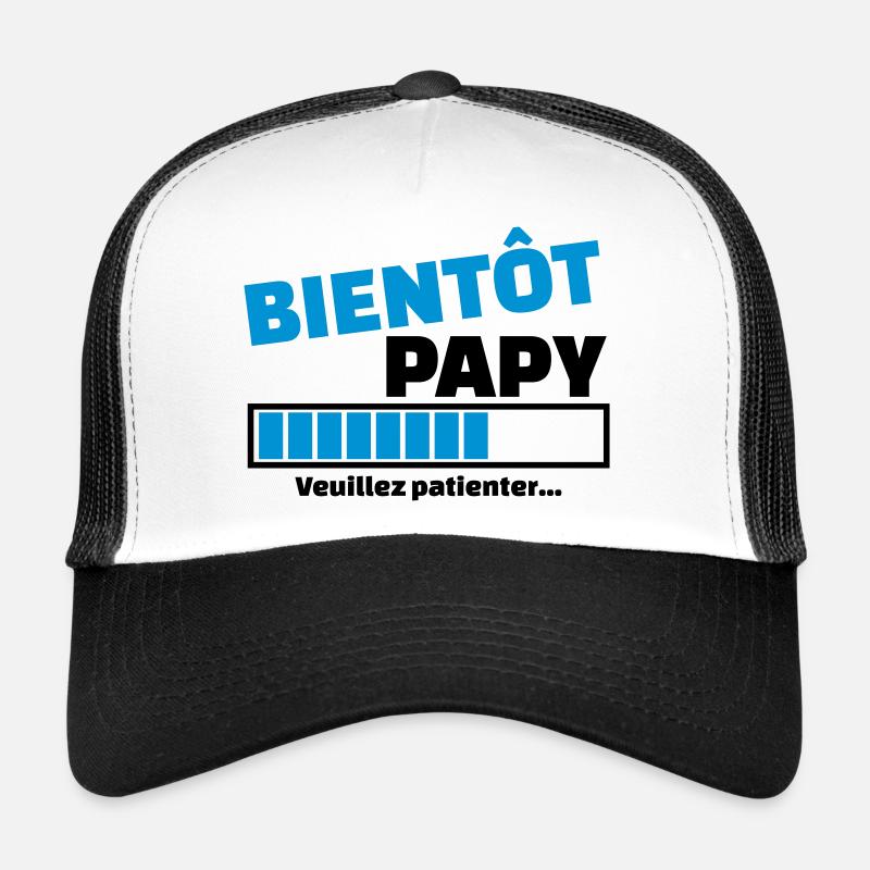 bientôt papy - Casquette trucker  - blanc/noir