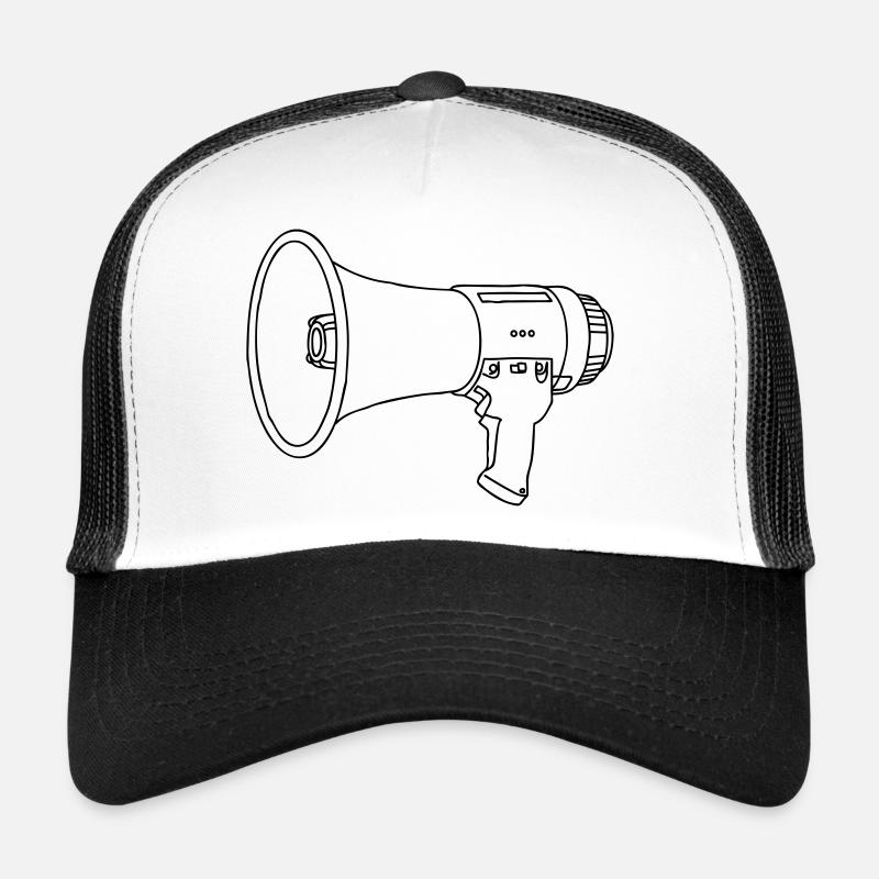 Megafon / Megaphon - Trucker Cap - Weiß/Schwarz