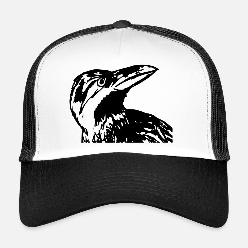 Raven - Trucker Cap - white/black