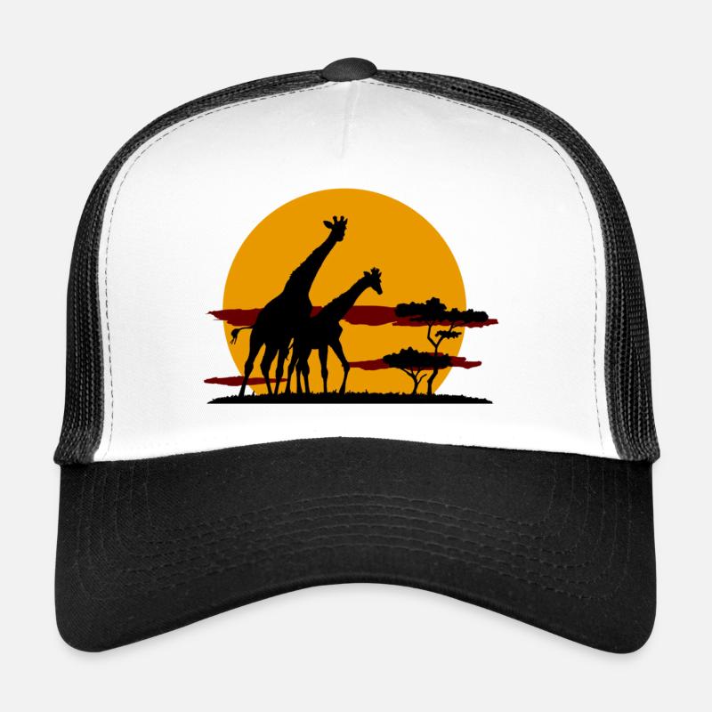 giraffe - Trucker Cap - white/black