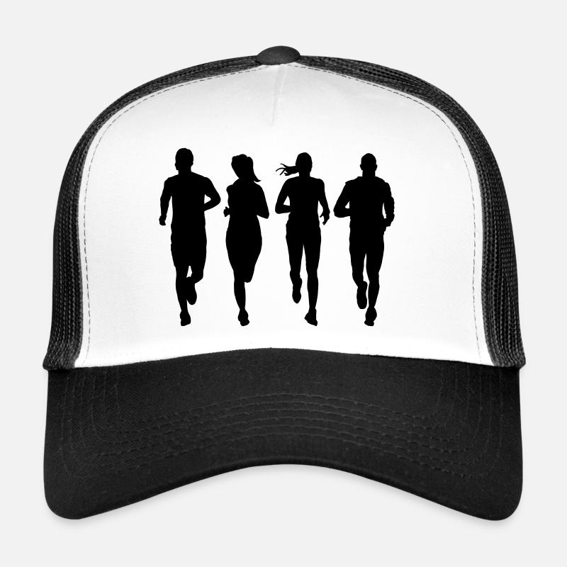 running couple group Trucker Cap