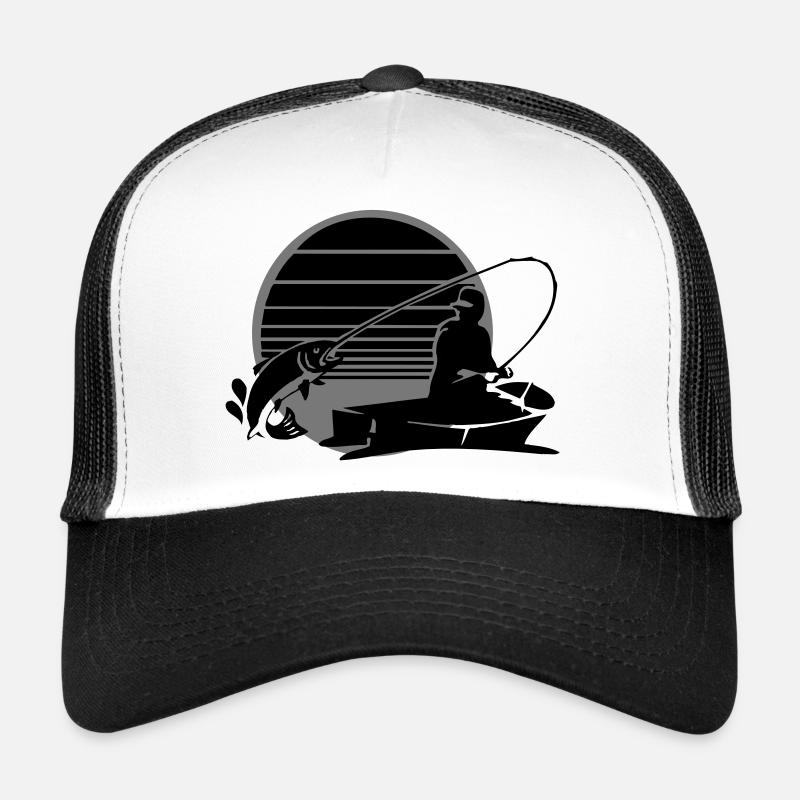 Angeln - Trucker Cap - Weiß/Schwarz