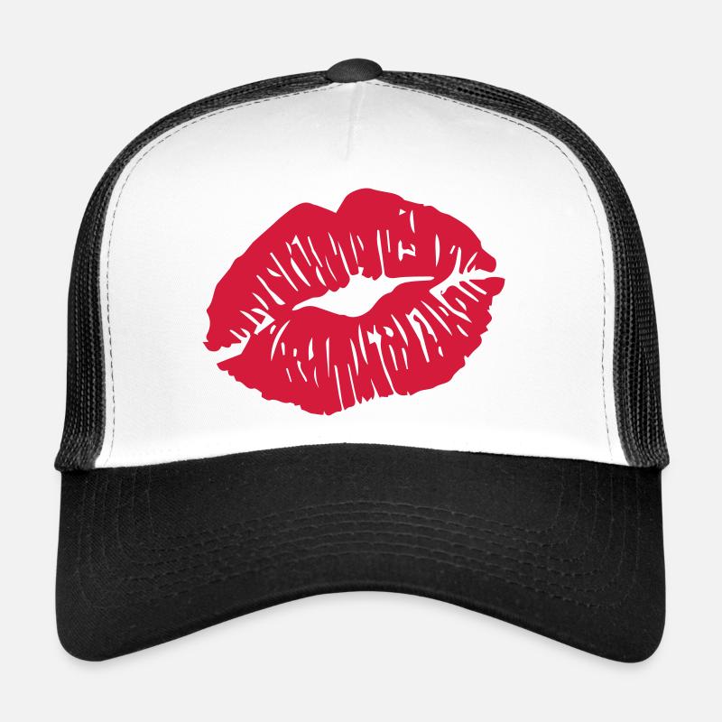 Lips - Trucker Cap - white/black