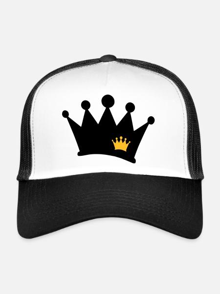 crown symbol - Trucker Cap - white/black - Front