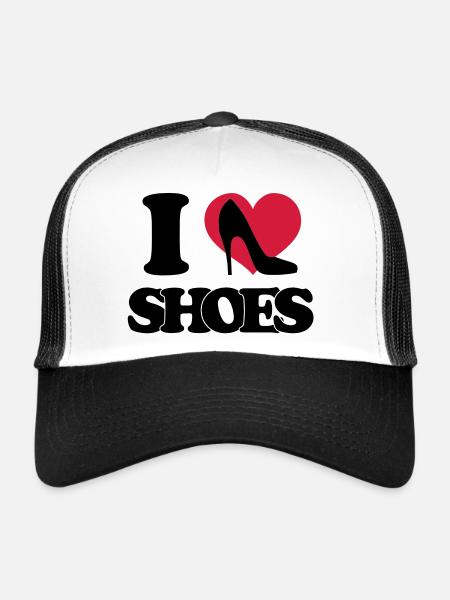 I love shoes - Casquette trucker  - blanc/noir - Devant