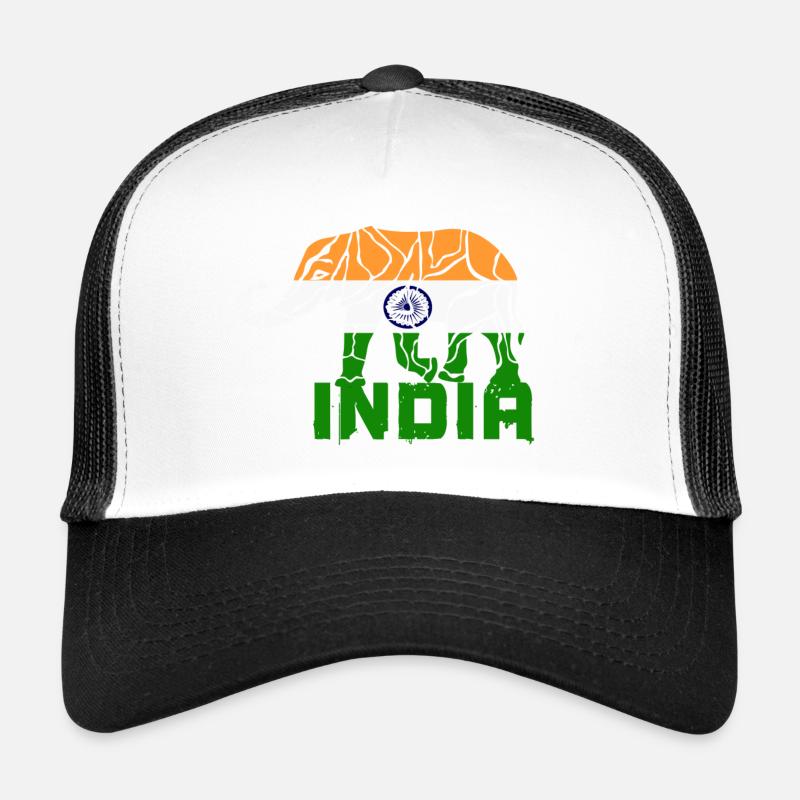 Inde Éléphant / Drapeau Cadeau De Couleur Nationale Casquette trucker 