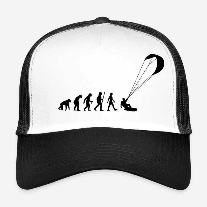 Evolution kite surf - Casquette trucker  - blanc/noir