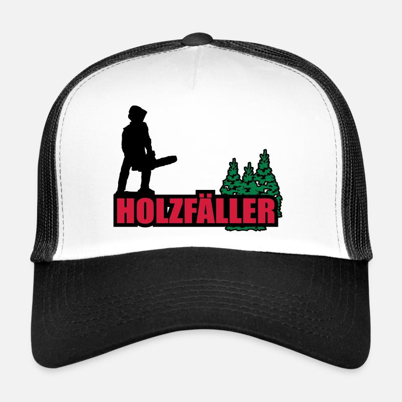 holzfäller - Trucker Cap - Weiß/Schwarz