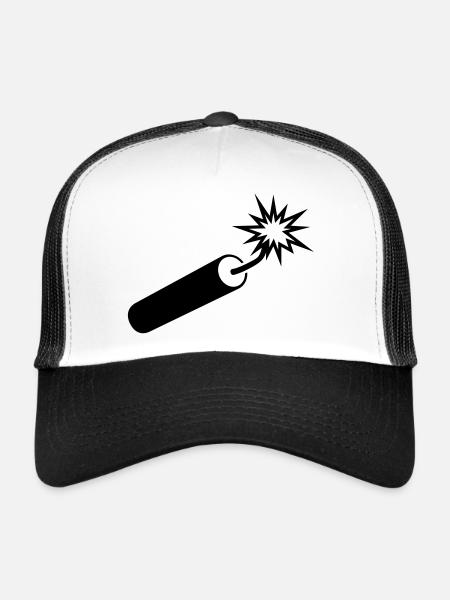 dynamit___f1 - Casquette trucker  - blanc/noir - Devant