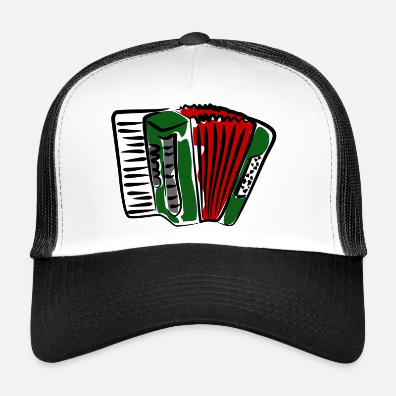 Abstraktes Akkordeon Design in Lebendigen Farben Trucker Cap