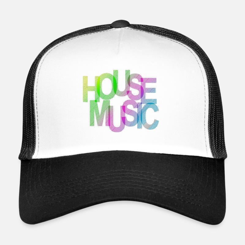 House Music - Trucker Cap - Weiß/Schwarz