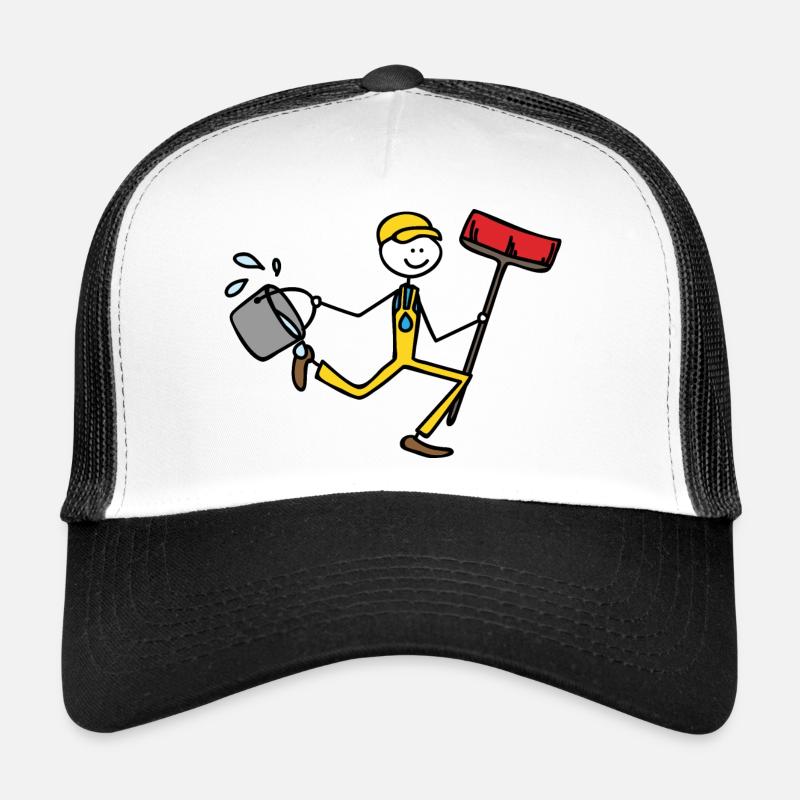 Putzmann - Trucker Cap - Weiß/Schwarz