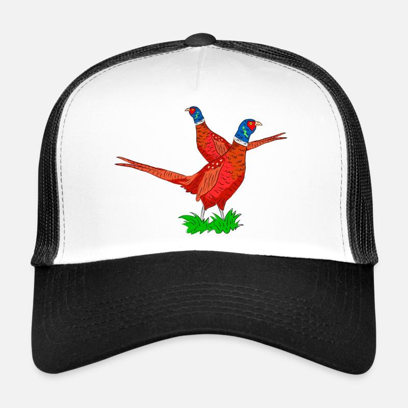 Fabulous Pheasant Illustration - Trucker Cap - white/black