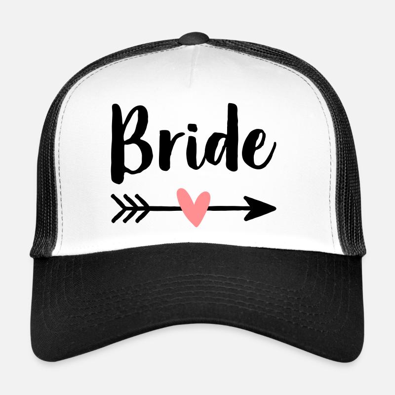 Bride Amor Pfeil Junggesellenabschied Geschenk - Trucker Cap - Weiß/Schwarz