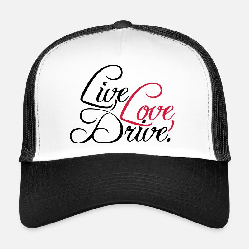 Vivre la conception de l'amour en voiture Casquette trucker 