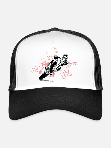 Supermoto Racing - Supermotard - Casquette trucker  - blanc/noir - Devant