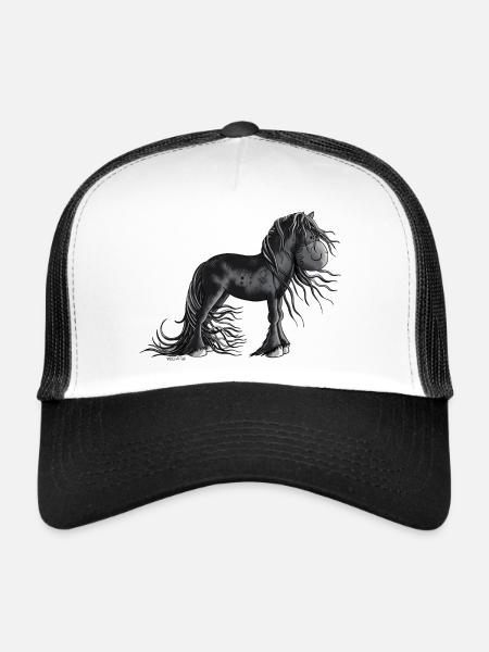 Sweet Friesian Horse - Trucker Cap - white/black - Front