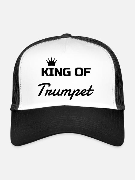 Trumpet - Trumpeter - Music - Trompette - Trompete - Trucker Cap - white/black - Front