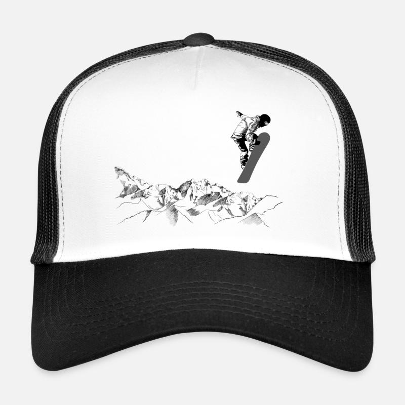 snowboarders - Trucker Cap - white/black