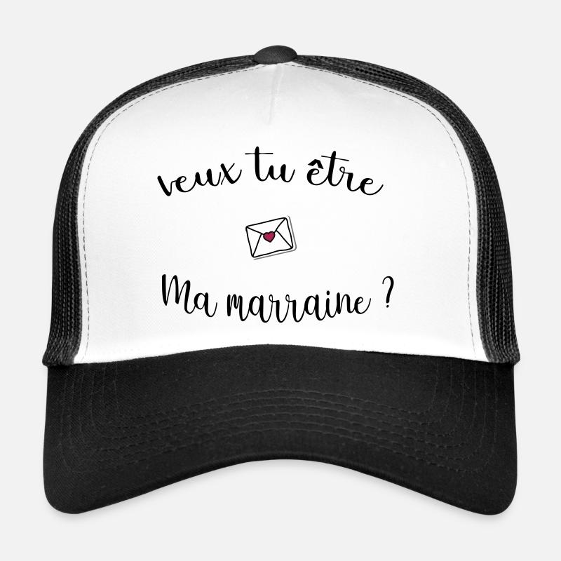 Willst du meine Patin sein? - Trucker Cap - Weiß/Schwarz