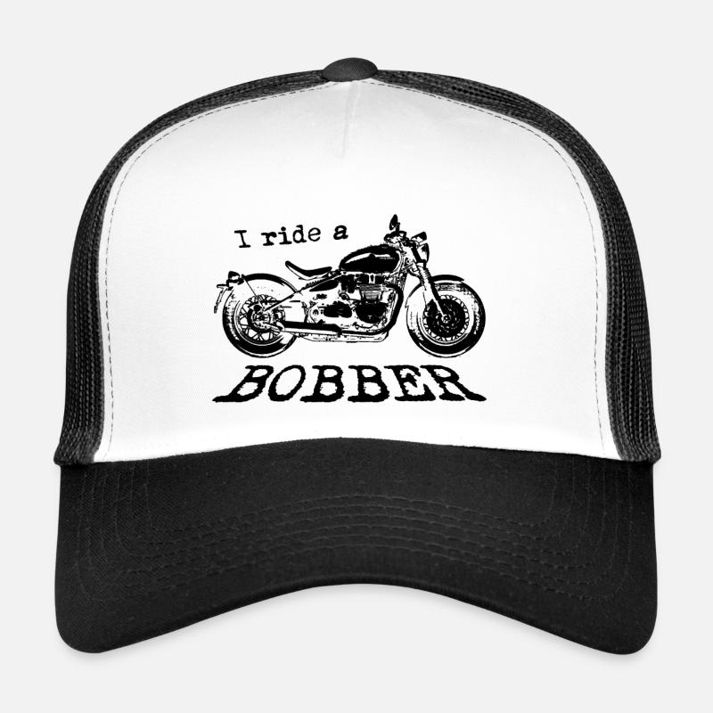 Ich fahre eine Bobber-Sorte - Trucker Cap - Weiß/Schwarz