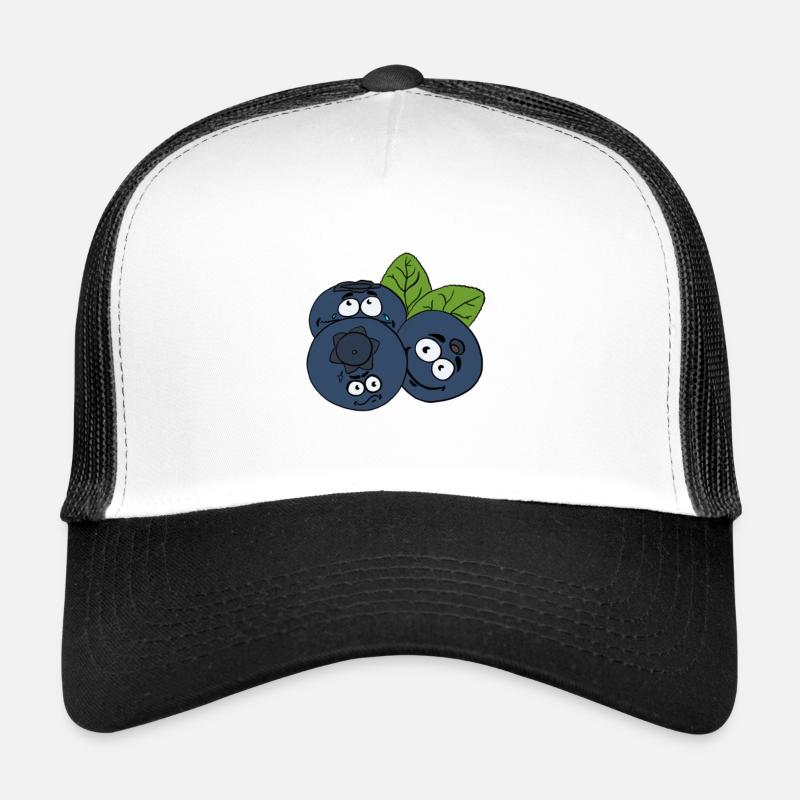 Heidelbeere - Trucker Cap - Weiß/Schwarz