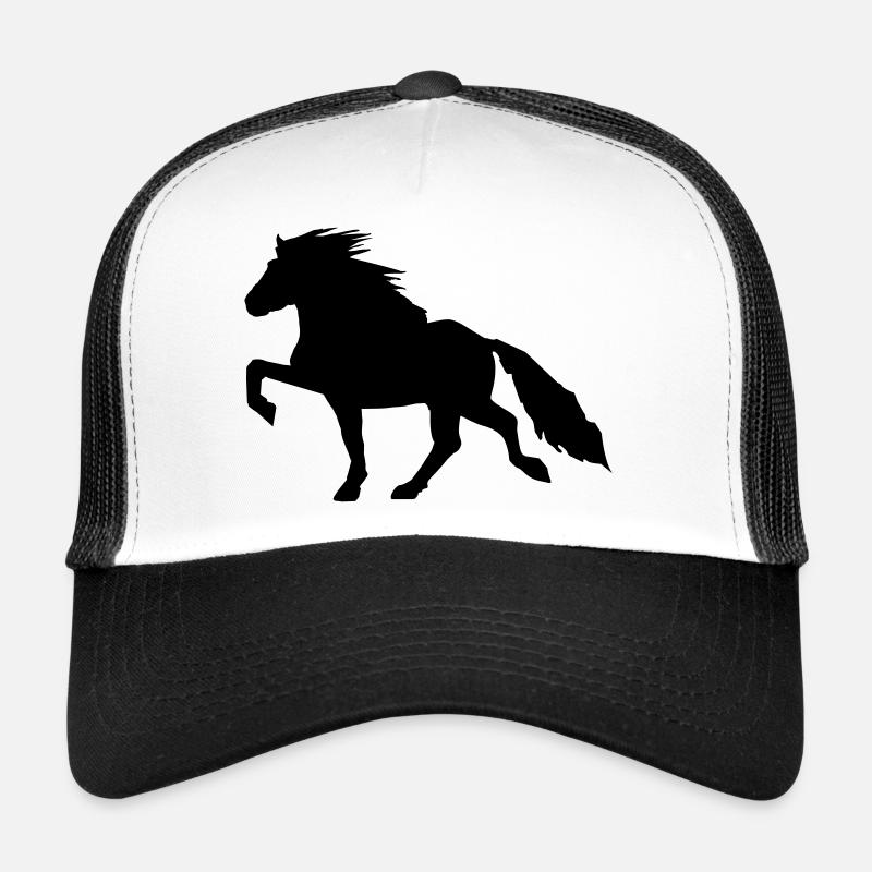 Kraftvolles Islandpferd Tölt 7 - Trucker Cap - Weiß/Schwarz