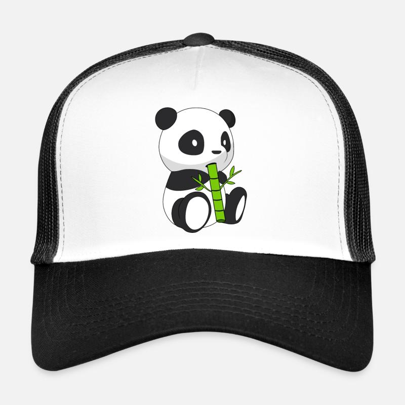 Panda, der Bambus isst Trucker Cap