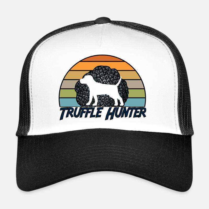 Truffle Hunter Dog eat eating - Trucker Cap - white/black