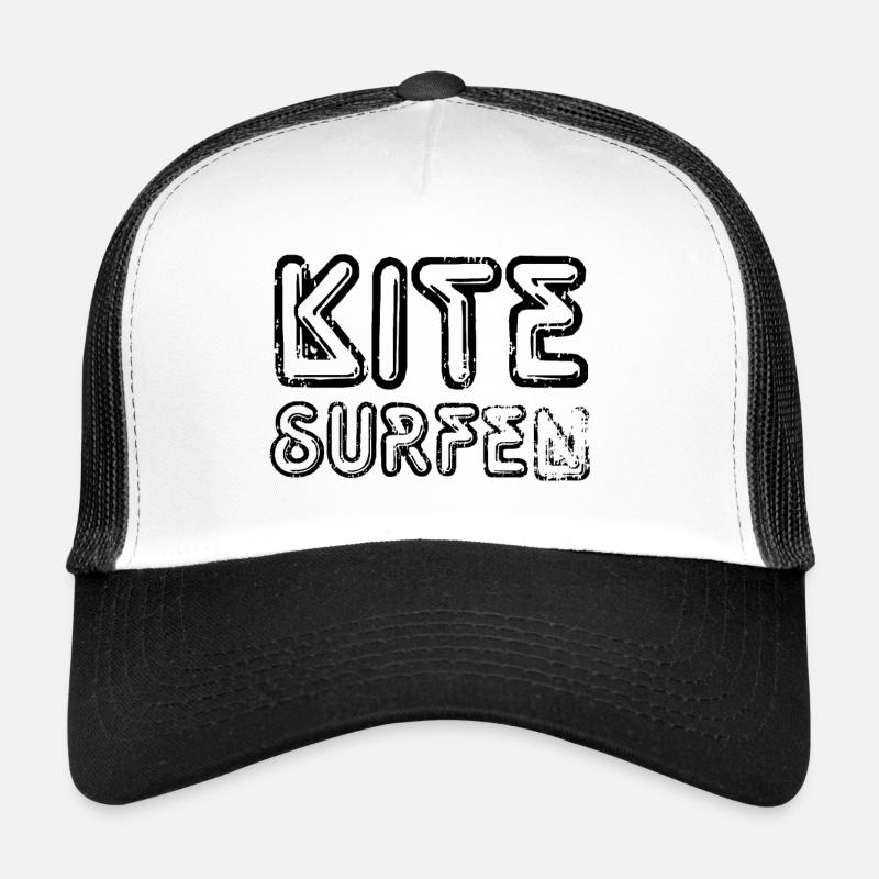 kitesurf sprüche - Trucker Cap - Weiß/Schwarz