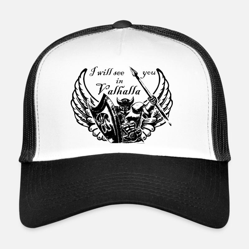 valhalla vikings anglais - Casquette trucker  - blanc/noir