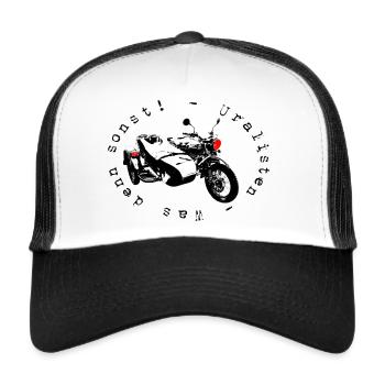 Ural, Was denn sonst! Das Patch für Sidecarfans - Trucker Cap - Weiß/Schwarz - Vorne
