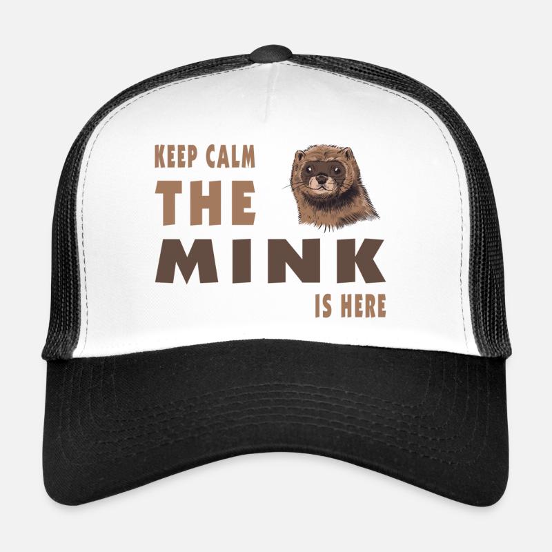 Keep Calm, le vison est conçu ici Casquette trucker 