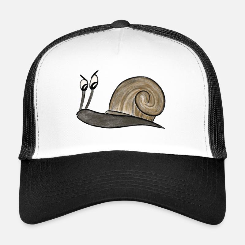 Skeptical snail Trucker Cap
