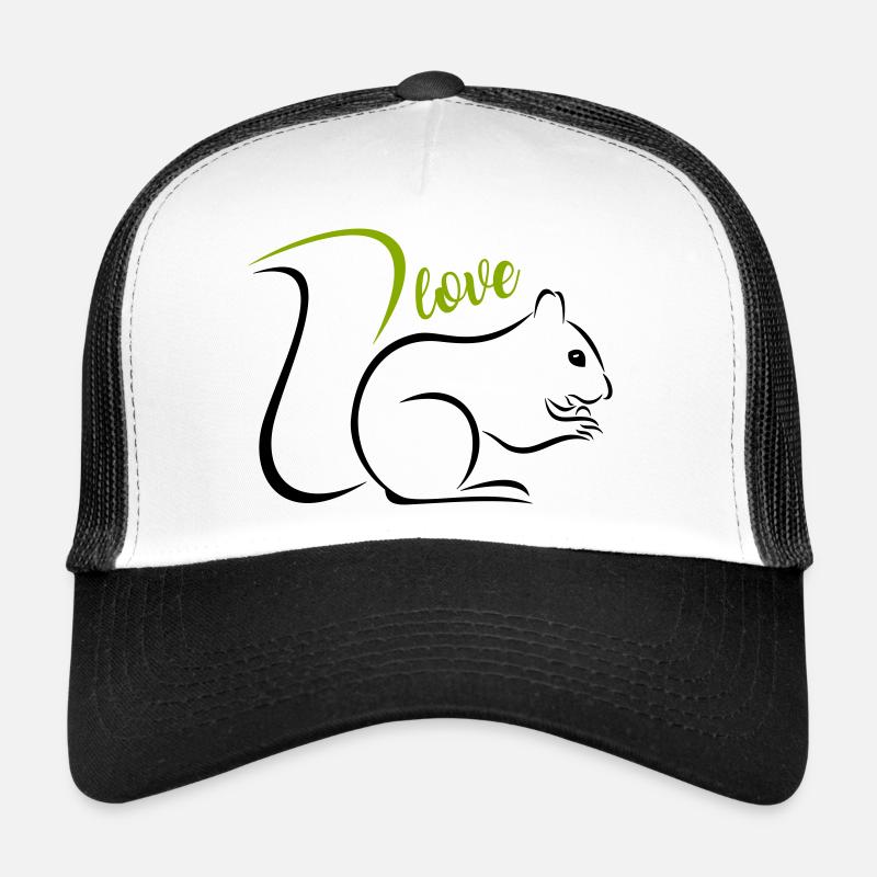 Écureuils - Casquette trucker - blanc/noir