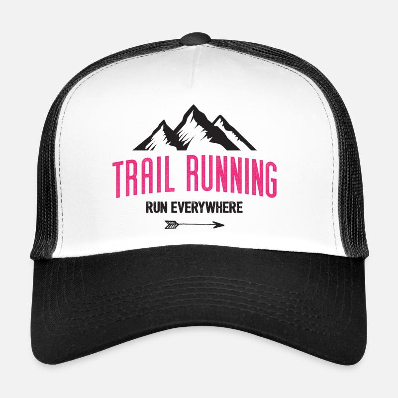 Trailrunning – Überall laufen - Trucker Cap - Weiß/Schwarz