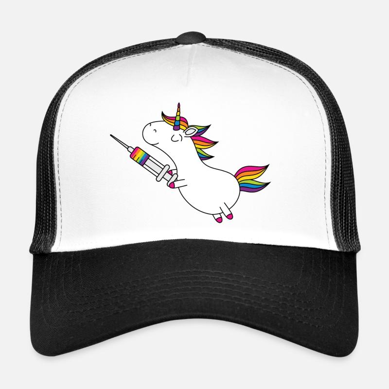 Vaccinated Unicorn Immunicorn - Trucker Cap - white/black