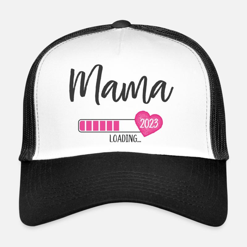 Mama Loading 2023 Herz Mädchen Rosa Werdende Mama Trucker Cap