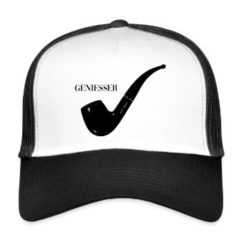 PIPA AMIGO Pfeife 2 - Trucker Cap - Weiß/Schwarz - Vorne